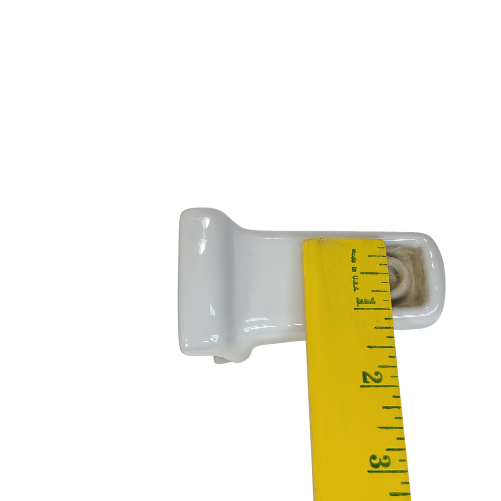 Vintage White Ceramic Towel Bar Rod Rack Post Holders Bracket Screw in Drywall