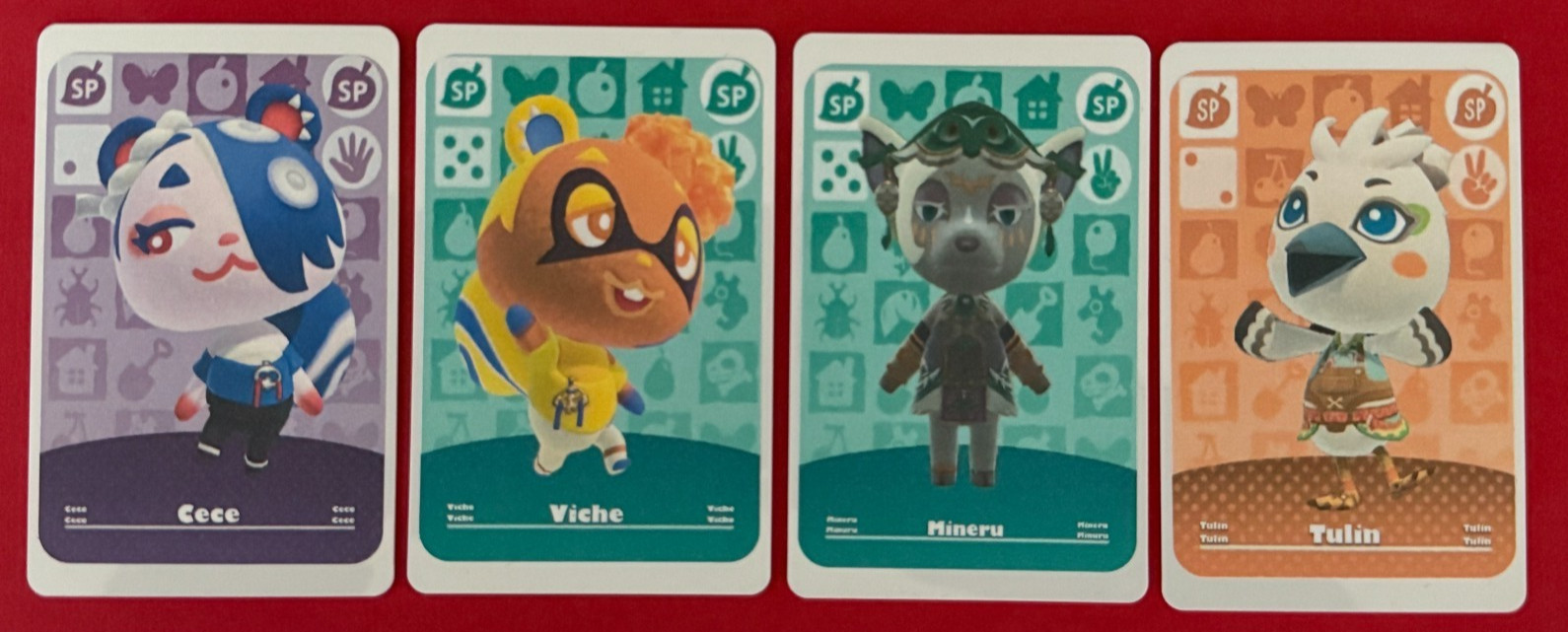 Animal Crossing Crossover amiibo Set Of Four Cece Viche Tulin Mineru Cards