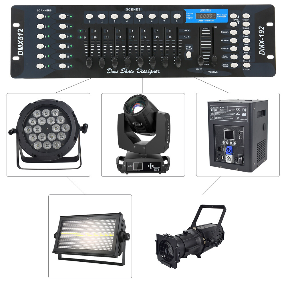 192 Channel Operator Console Controller For Stage DJ Party Lighting DMX 512