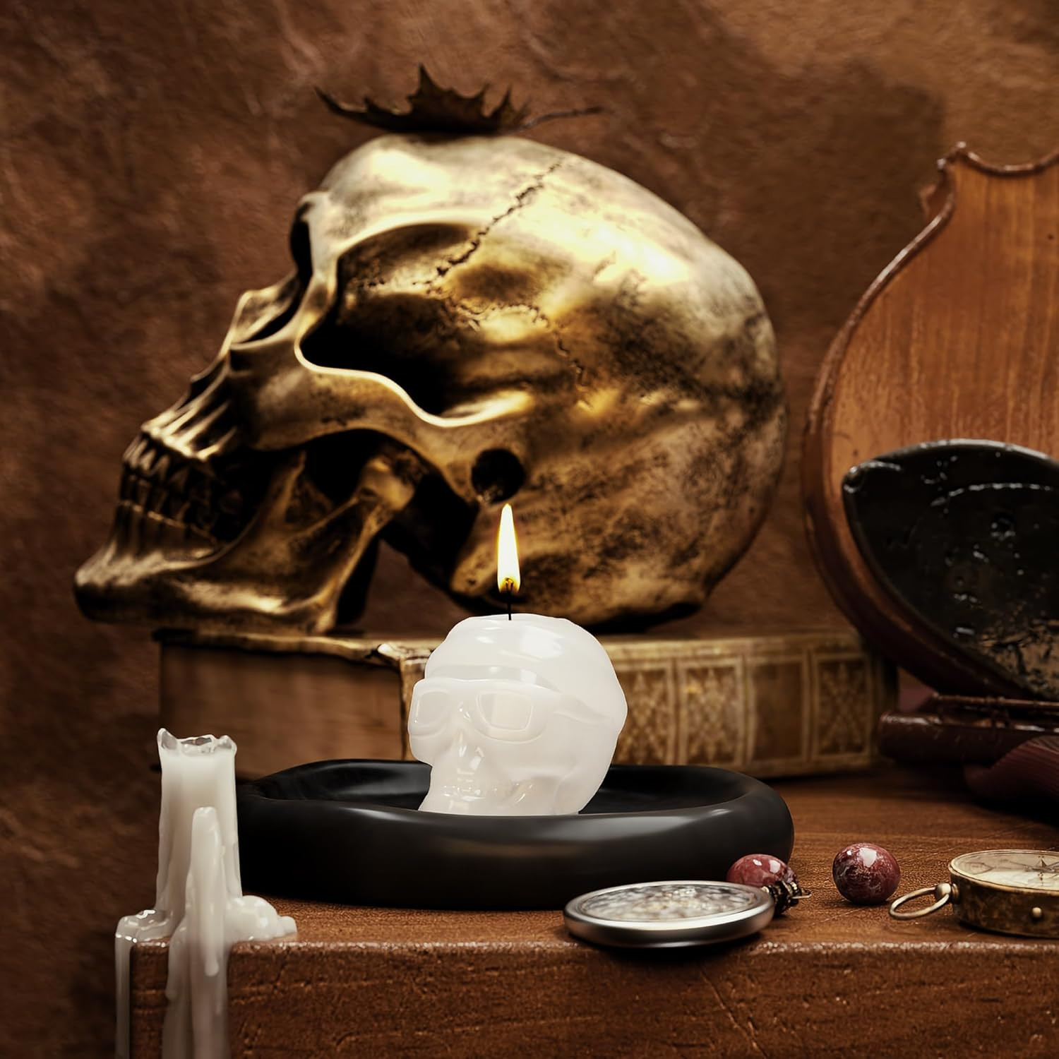 Skull Silicone Molds, 3D Skull Molds, 6 Style Large Silicone Molds for Resin, Ic