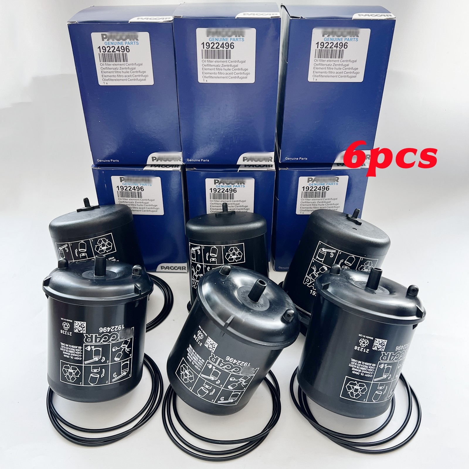 6X Centrifugal Oil Filter Element 1922496 For Paccar Replace Fleetguard CS41044