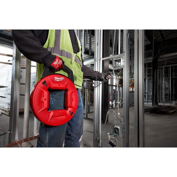 Milwaukee Tool 48-22-4195 100' Polyester Fish Tape W/ Flexible Metal Leader