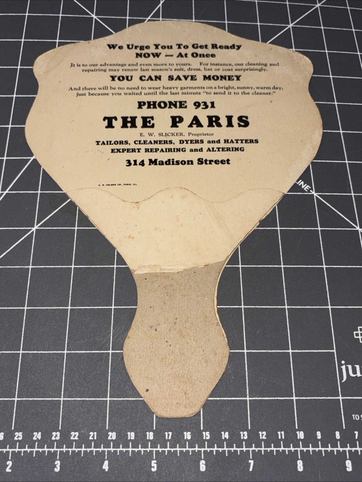 Vintage Lot Of 3 Advertising Cardboard Handheld Fans