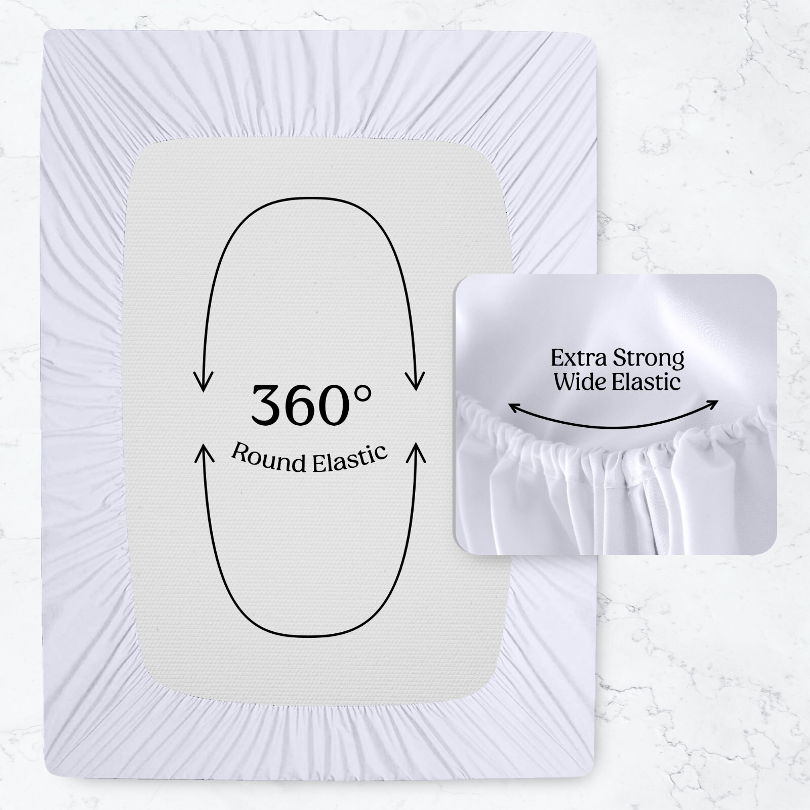 Fitted Sheet Deep Pocket Easy Care Breathable Microfiber Elastic Bedding Sheets