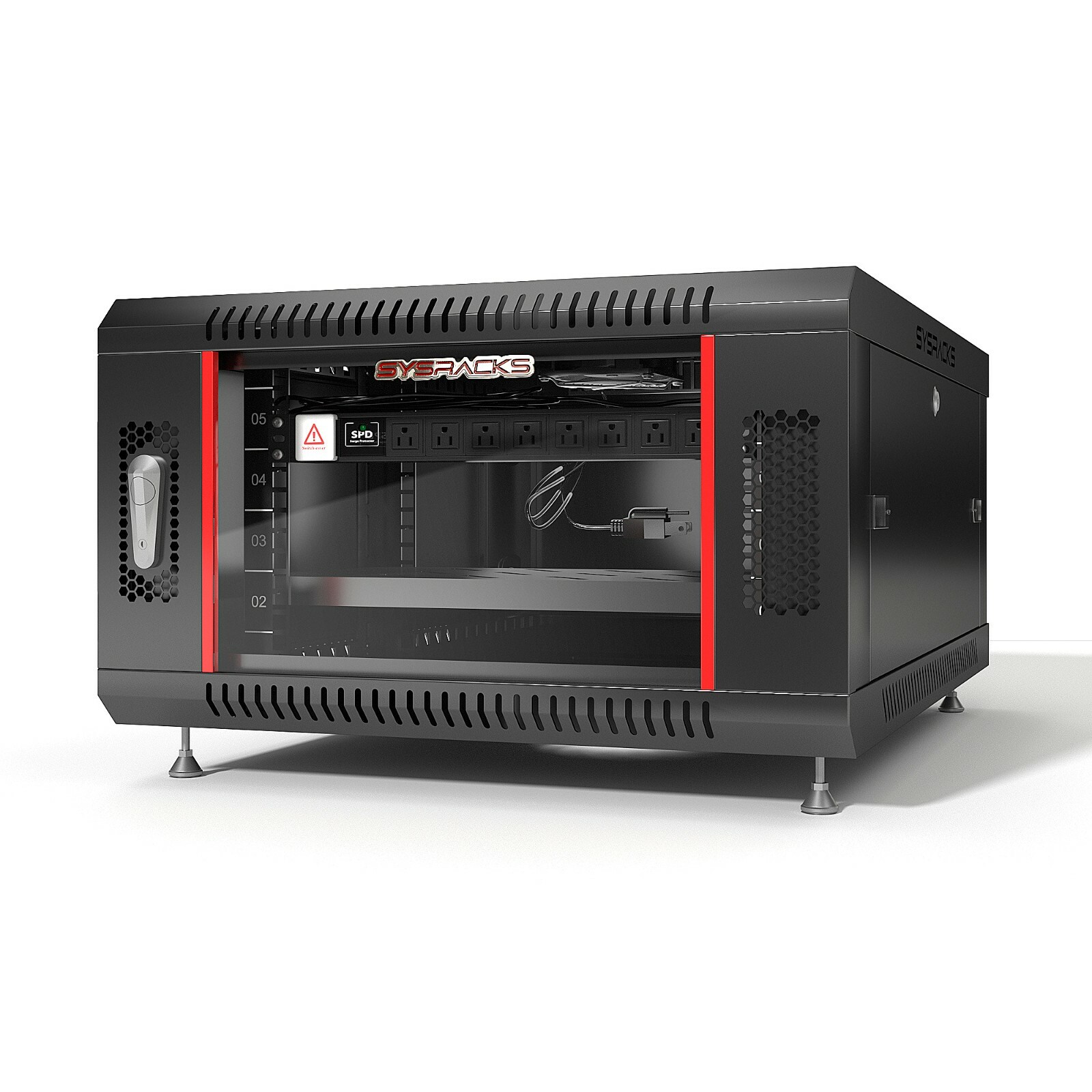 6U 24" Deep Wall Mount IT Network Server Rack Cabinet Enclosure. Free Accessory