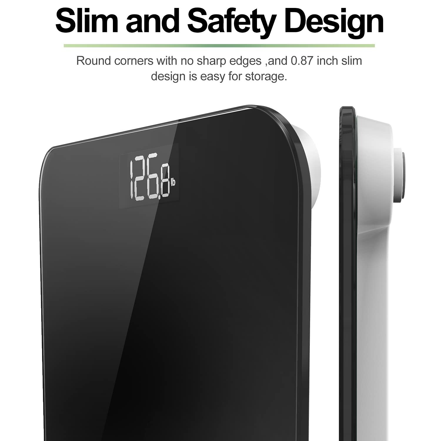 Digital Body Weight Bathroom Scale w/ Step-on Technology Battery Powered 400lb