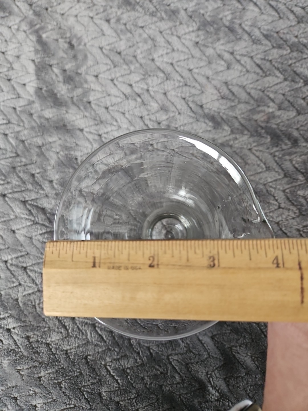 WHITALL TATUM Etched Glass Apothecary Footed Cup Measuring Beaker 8oz 7.5"