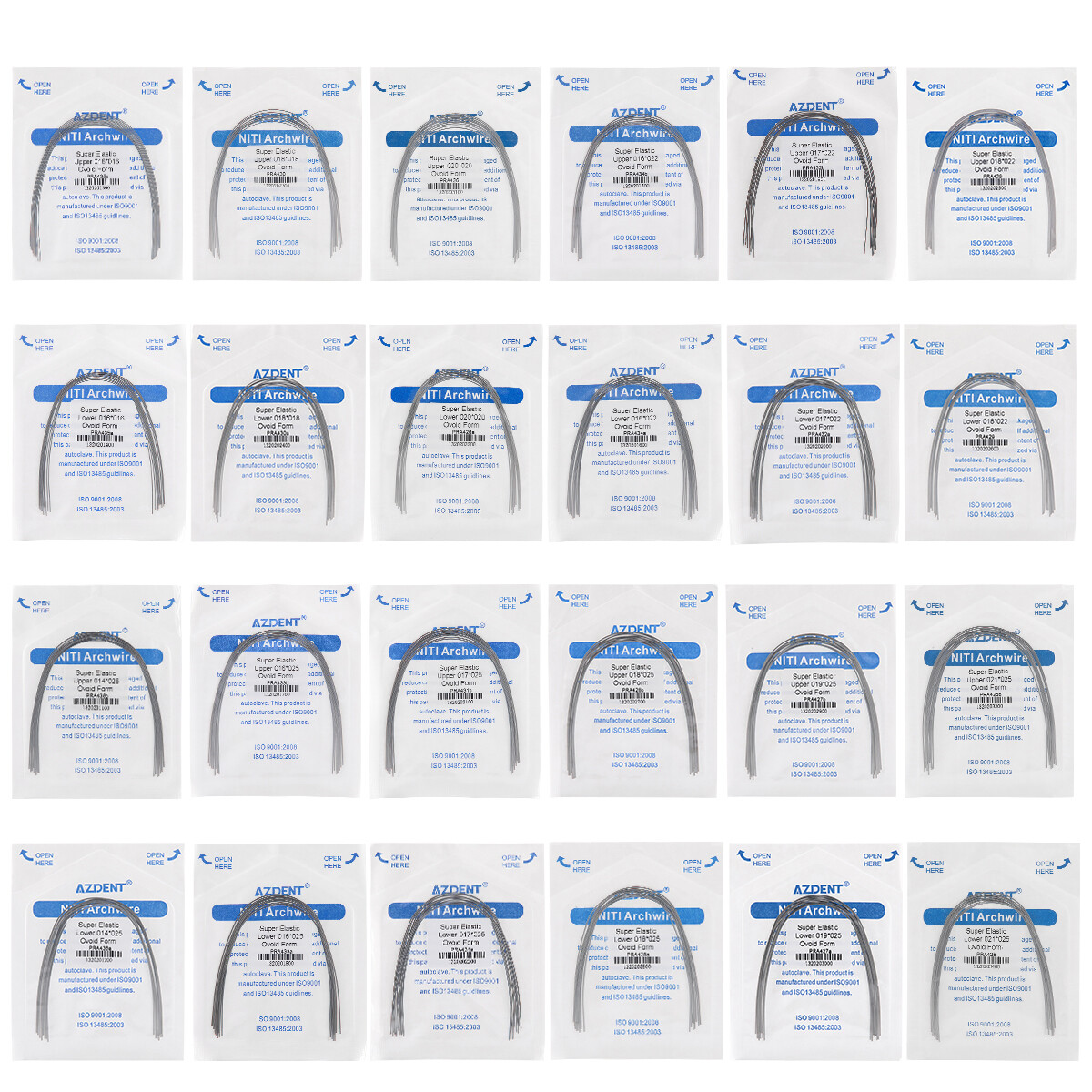 Dental Ortho Wires Alambre arqueado Super Elastic Niti Rectangular Ovoid Form