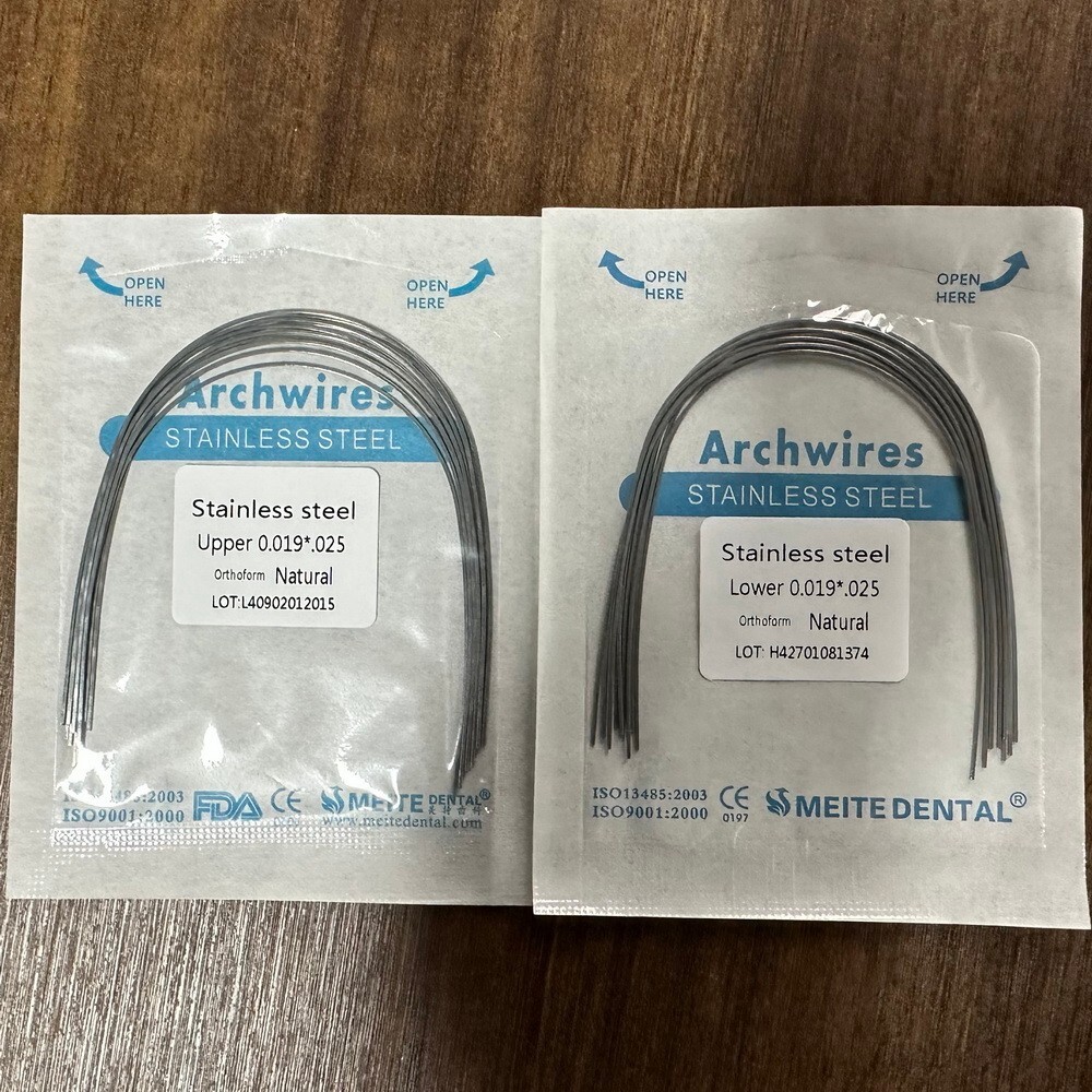 Dental Orthodontic Arch Wire NiTi Stainless Steel Ovoid/Natural Round Wires