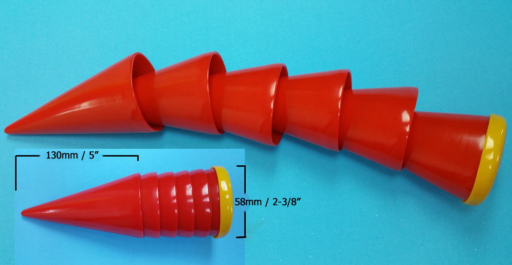 Swimming Pool Leak Detection: 6 dye testing cones- quick plug pool pipe testers