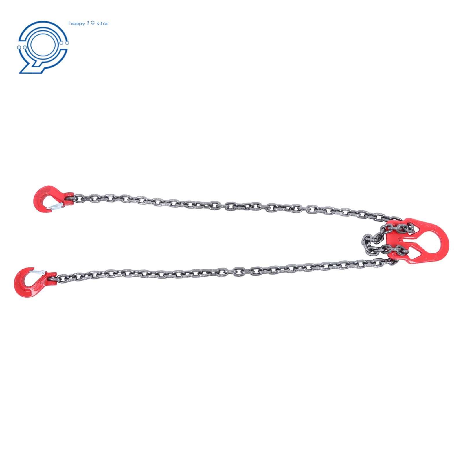 Chain Sling 3/8" x 10' G80 2 Legs Lifting Chain w/ Adjustable Hooks 7100 Lbs