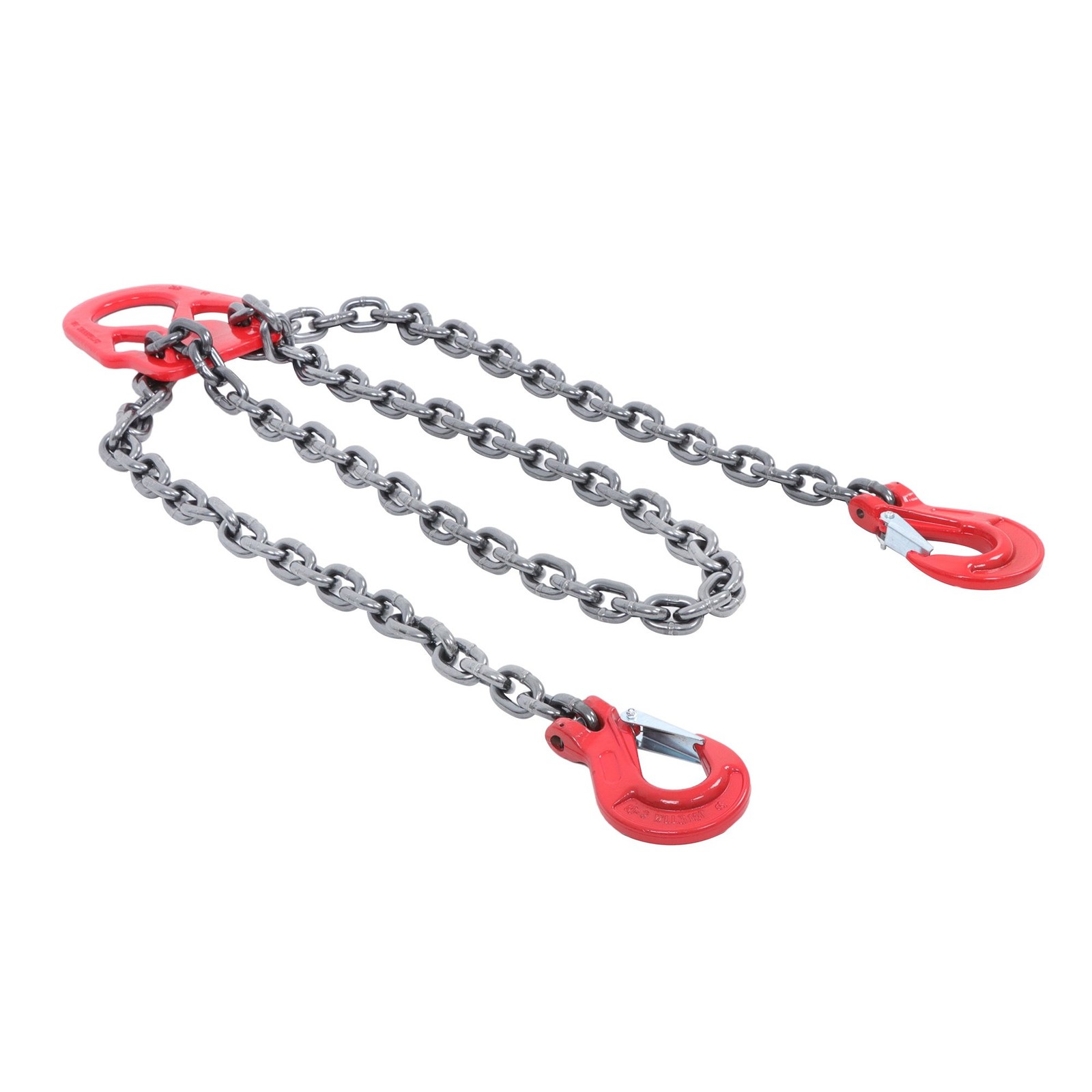 Chain Sling 3/8" x 10Ft 7100lbs G80 Lifting Chains with 2 Legs & Adjuster Hooks