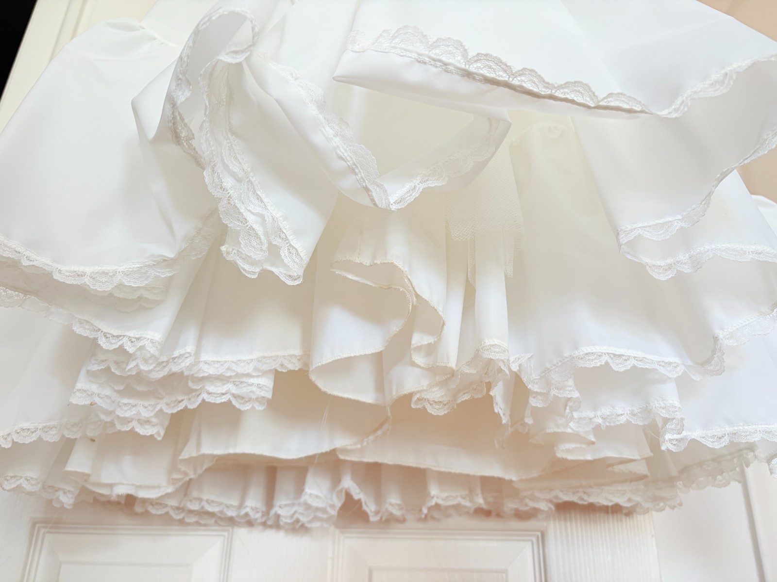 MERRY MODEL ~ Wedding Dress Petticoat Slip White Full ~ Large, 34" waist