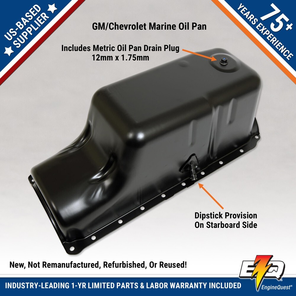 MARINE GM OIL PAN 454 7.4 / 502 8.2 Generation 6 1996 and Newer 845668T NEW