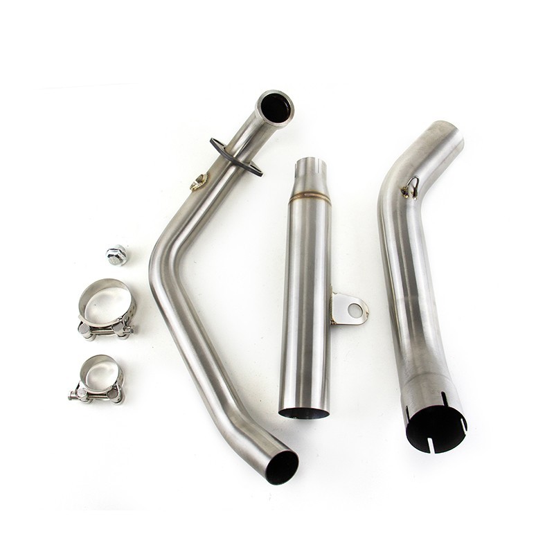 Black Muffler Exhaust Front Pipe Full System For CF-Moto 300NK 300SR 300SS 250SR