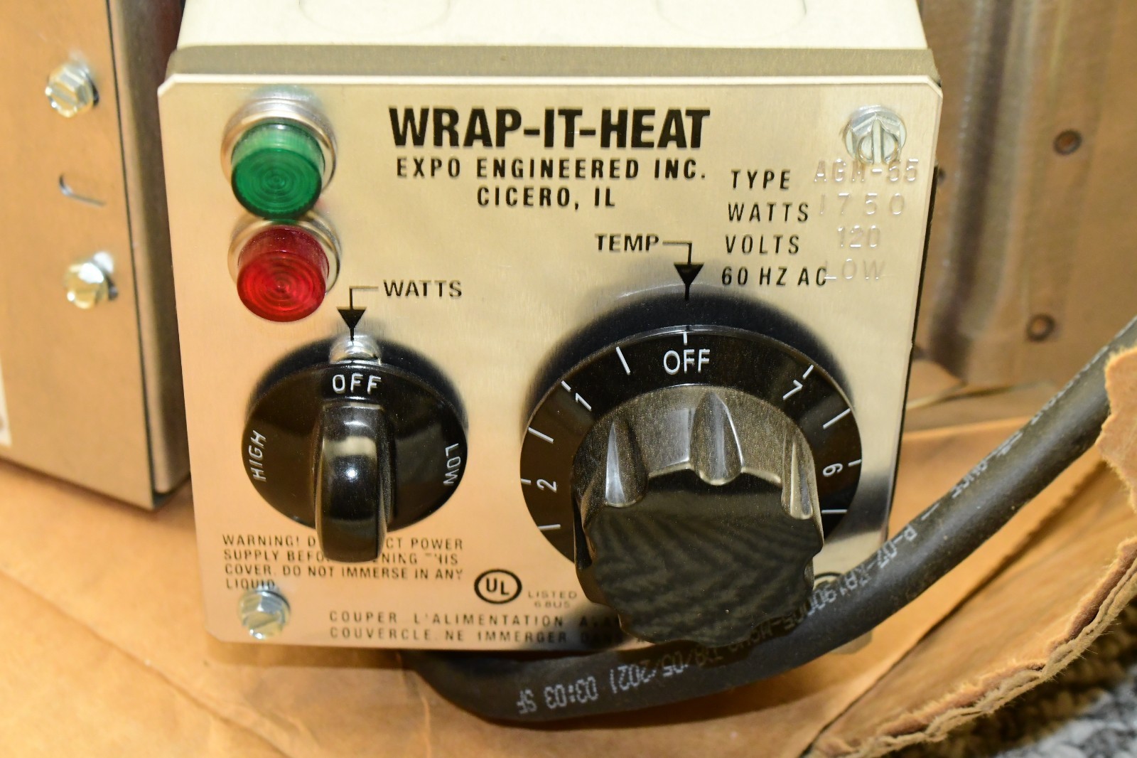 Wrap-It-Heat Drum Heater AMG-55 for 55 Gallon Drum Barrel 1750W - UNUSED