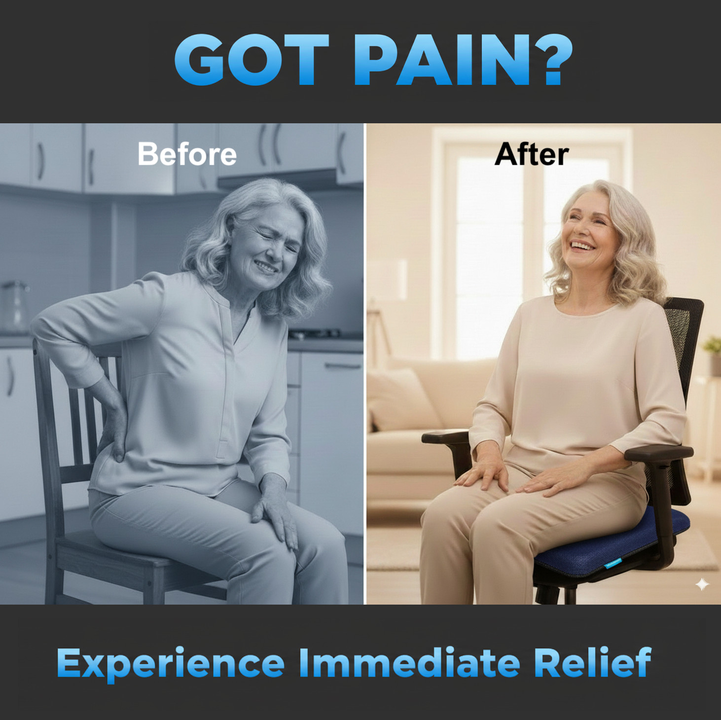 VIVAMINT Gel Seat Cushions for Long Sitting- Extra Large, 2" Inch Ultra Thick