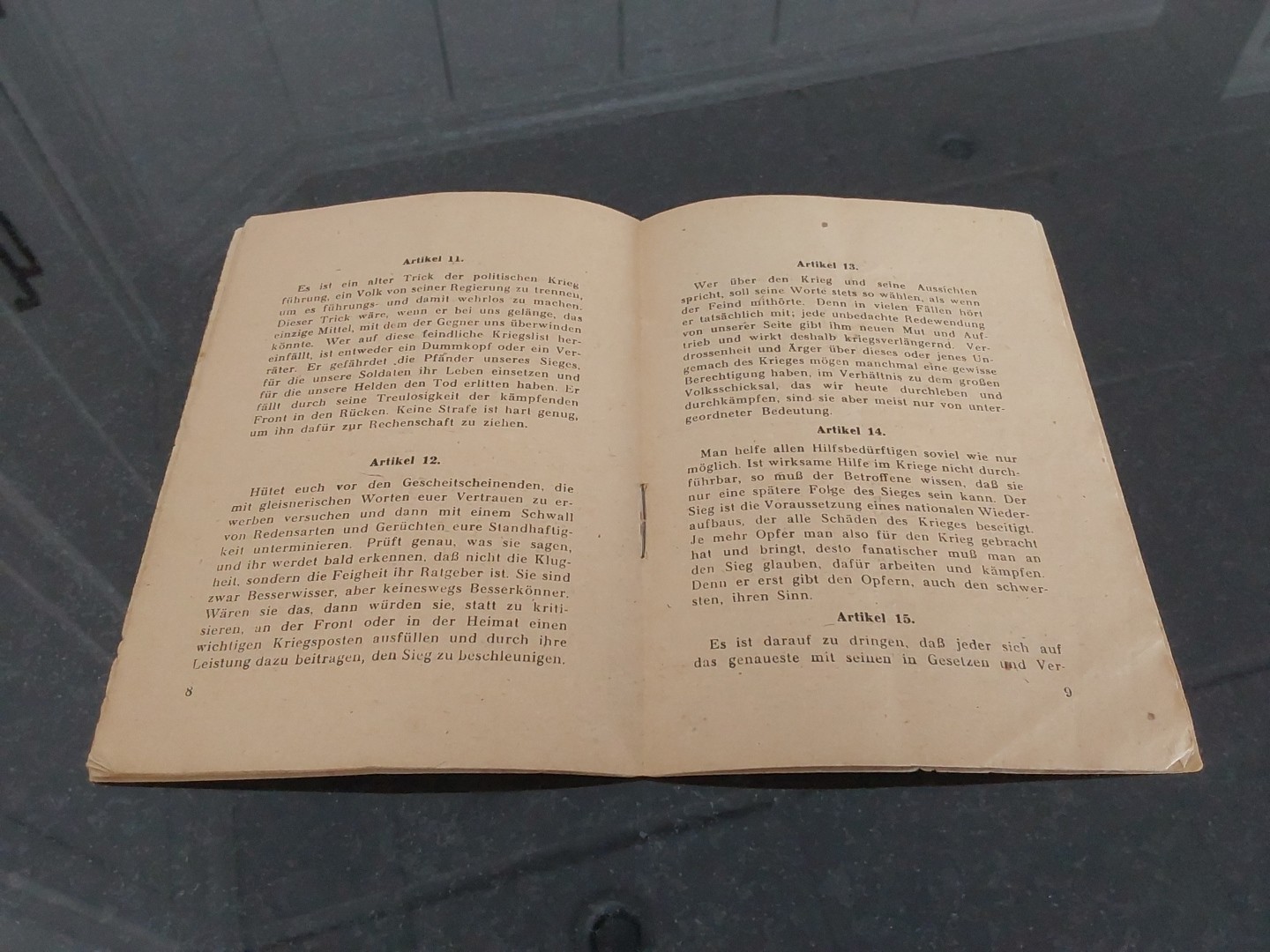 WWII 1943 Dr. Goebbels 30 War Articles for the German Folk Third Reich Booklet