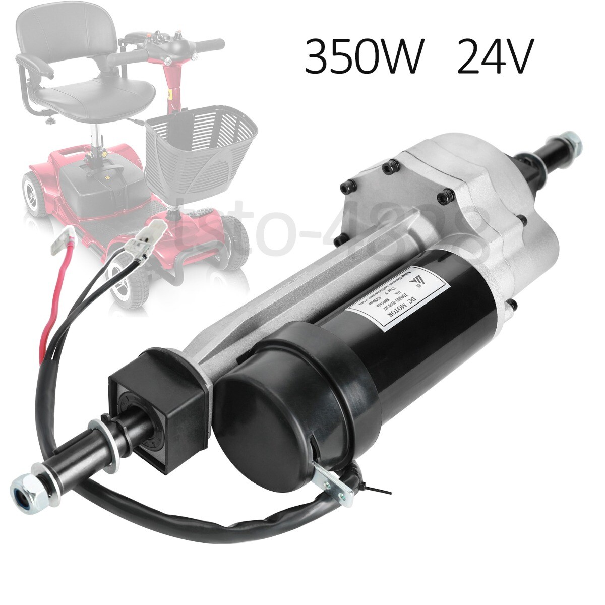 DC 350W 24V Transaxle Electric Motor for Mobility Scooter Wheelchair DIY