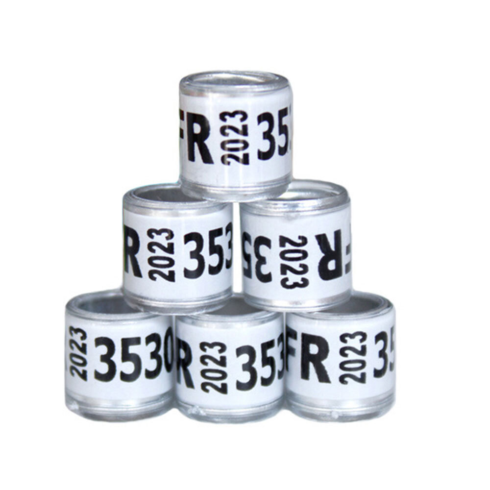 For 2023 Racing Multicolor Pigeon Rings Leg Bands ARPU Bird Foot Ring 8mm 100Pcs