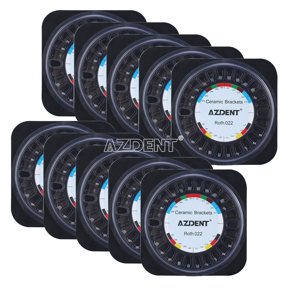 Dental Ortho Clear Bracket Monocrystalline Sapphire /Ceramic Braces Roth MBT 022