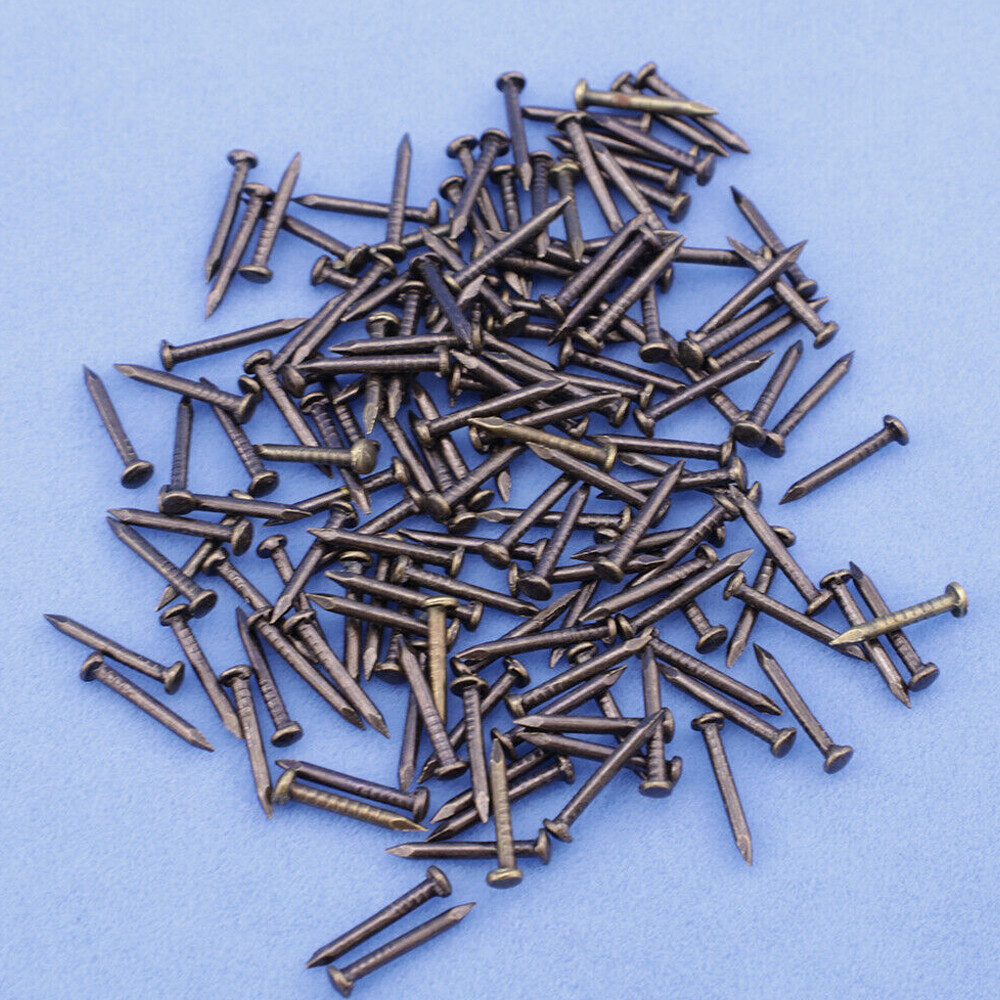 100PCS Square Bronze Antique Upholstery Nails Tack Studs Furniture Decorative US