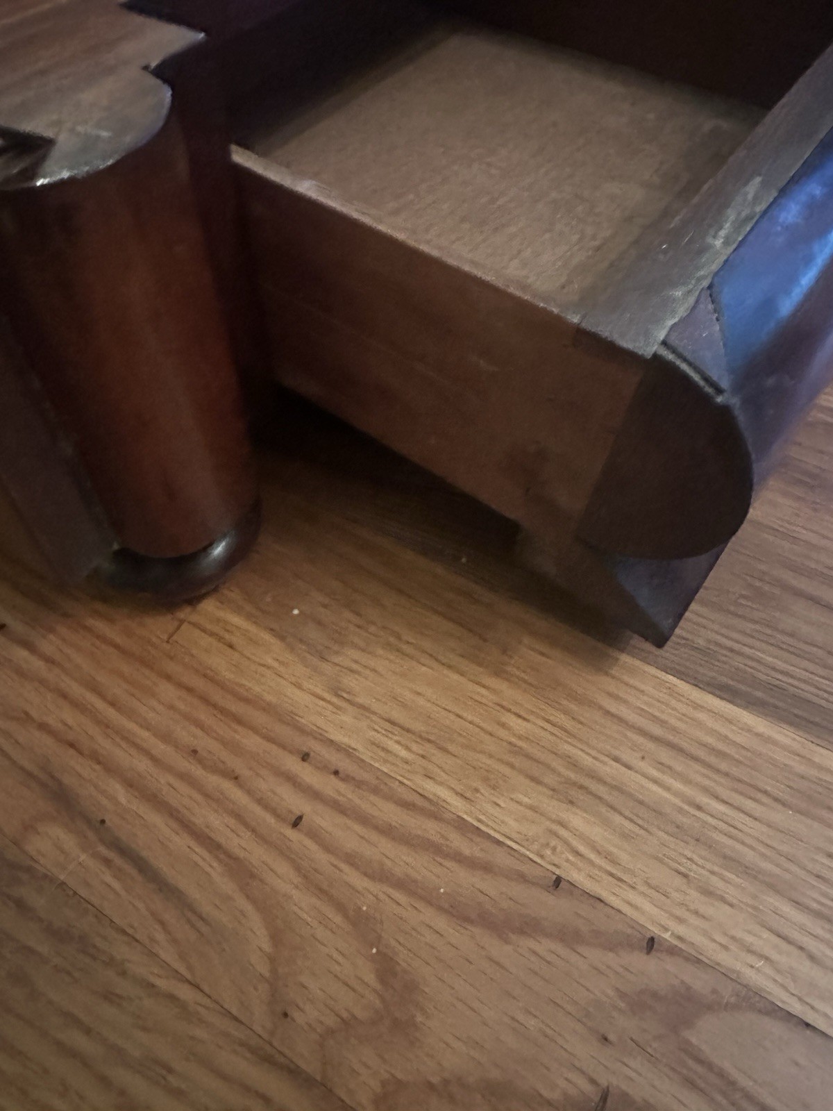 Antique English Georgian Mahogany Shaving Stand Dressing Table w Swing Mirror