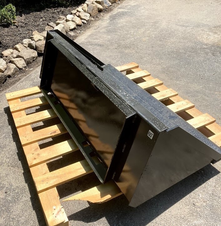 Economy 60" Skid Steer/Tractor 5' Bucket with Universal SSQA Mounting Plate