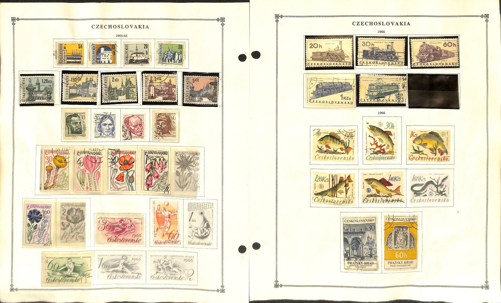Czechoslovakia Stamp Collection on 80 Scott International Pages, 1918-1974 (CH)