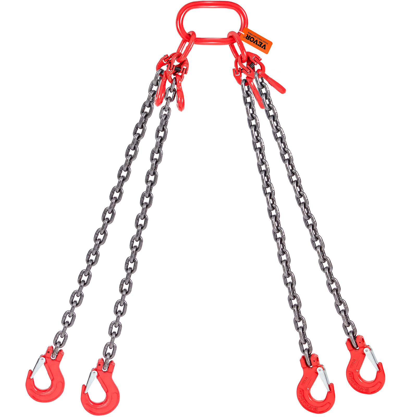 VEVOR 5/16'' x 5' Chain Sling G80 Lifting Chain with Alloy Steel Hooks 11000lbs