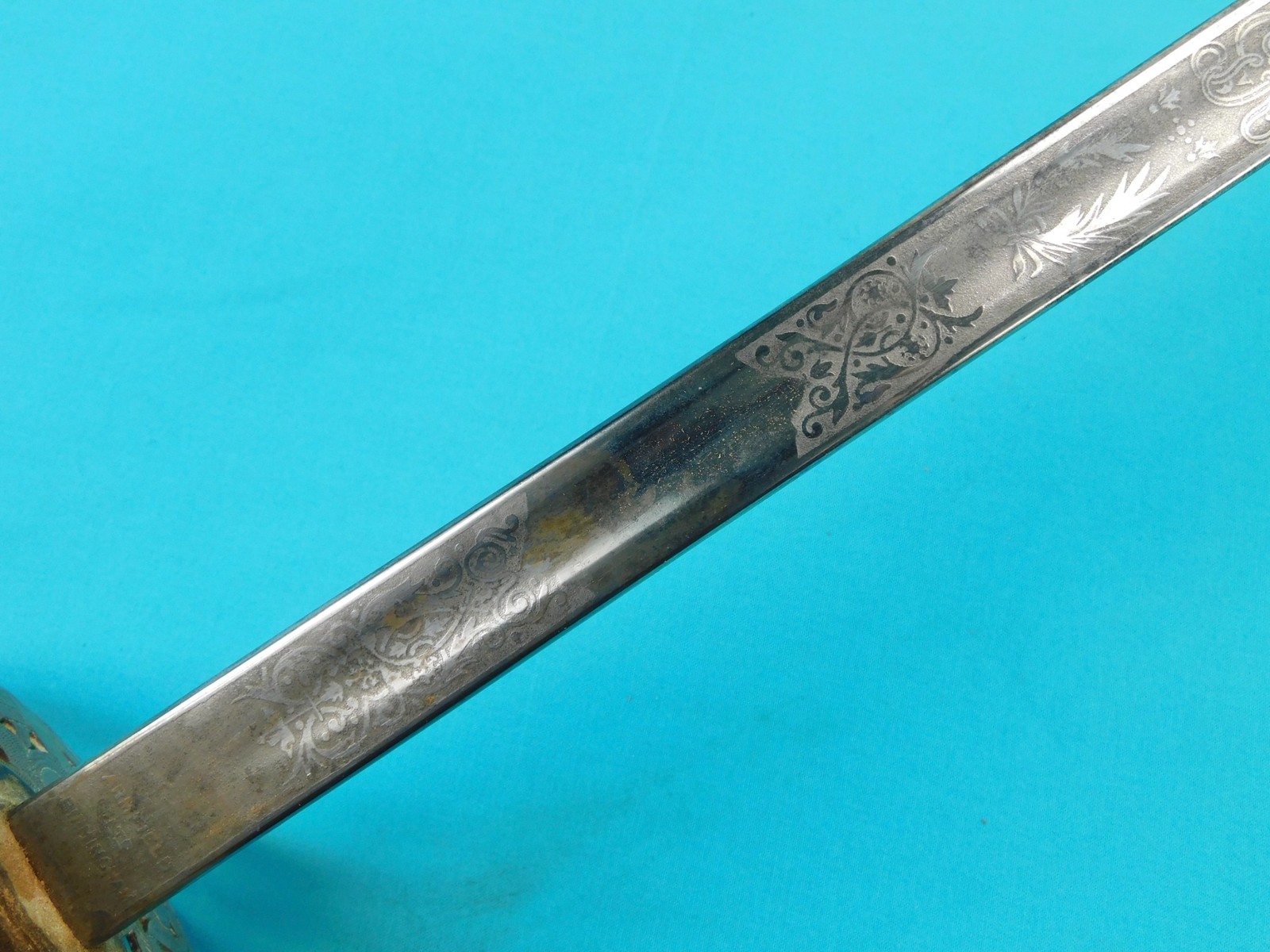 Antique British English WW1 Model 1897 Officer's Sword w/ Scabbard