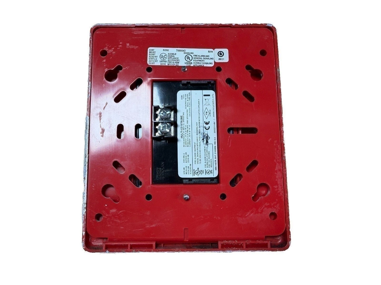 EST Edwards G1R-VM Fire Alarm Strobe Wall Red