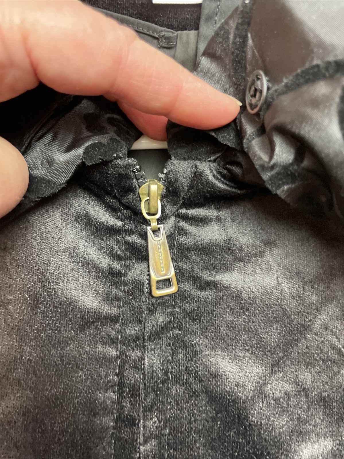 Victorian Choice Velvet Brocade Jacket Womens XXL Black Ruched Laced Ren Faire