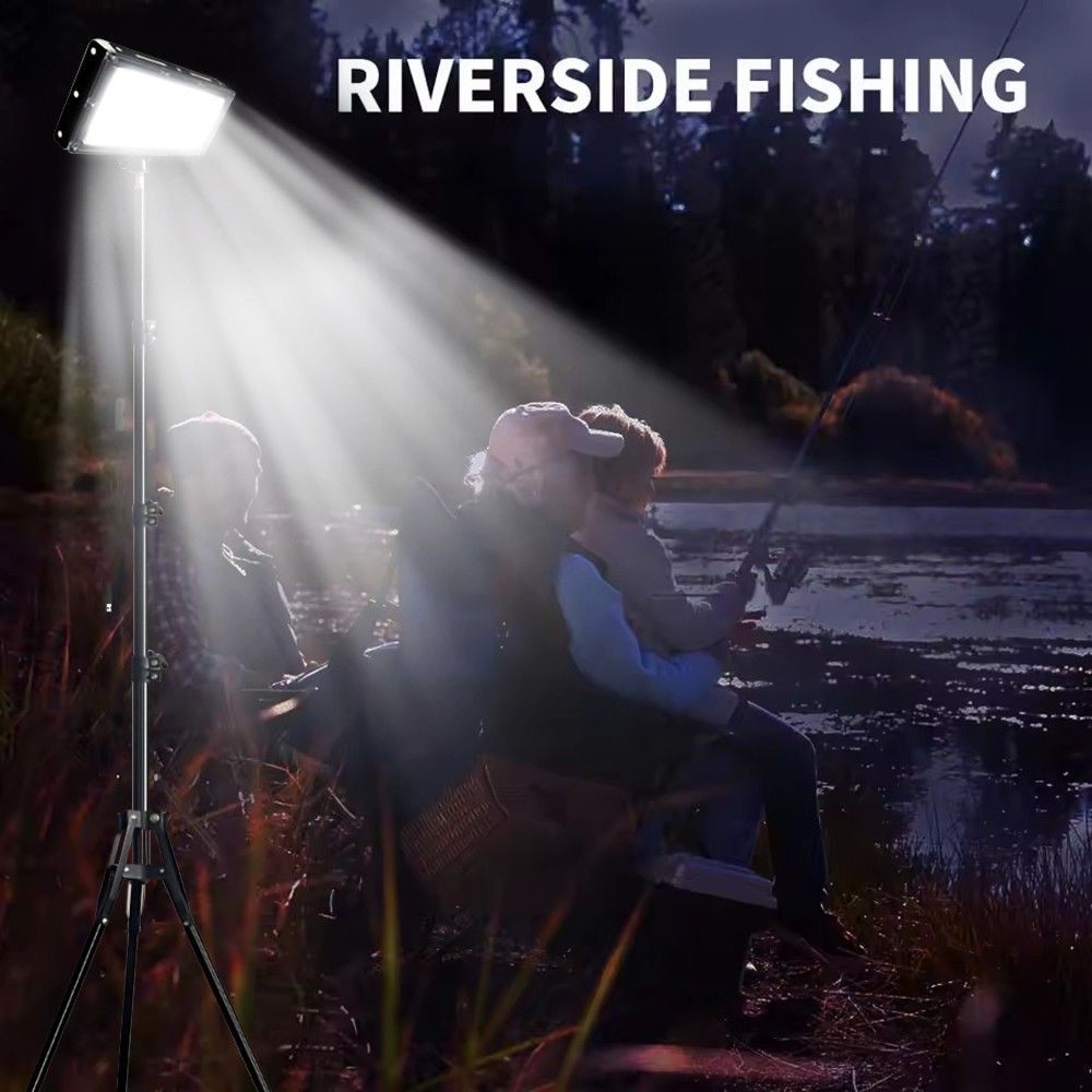 2pcs Adjustable 22000 Lumen LED Work Lights with Foldable Tripod Stand 6500K