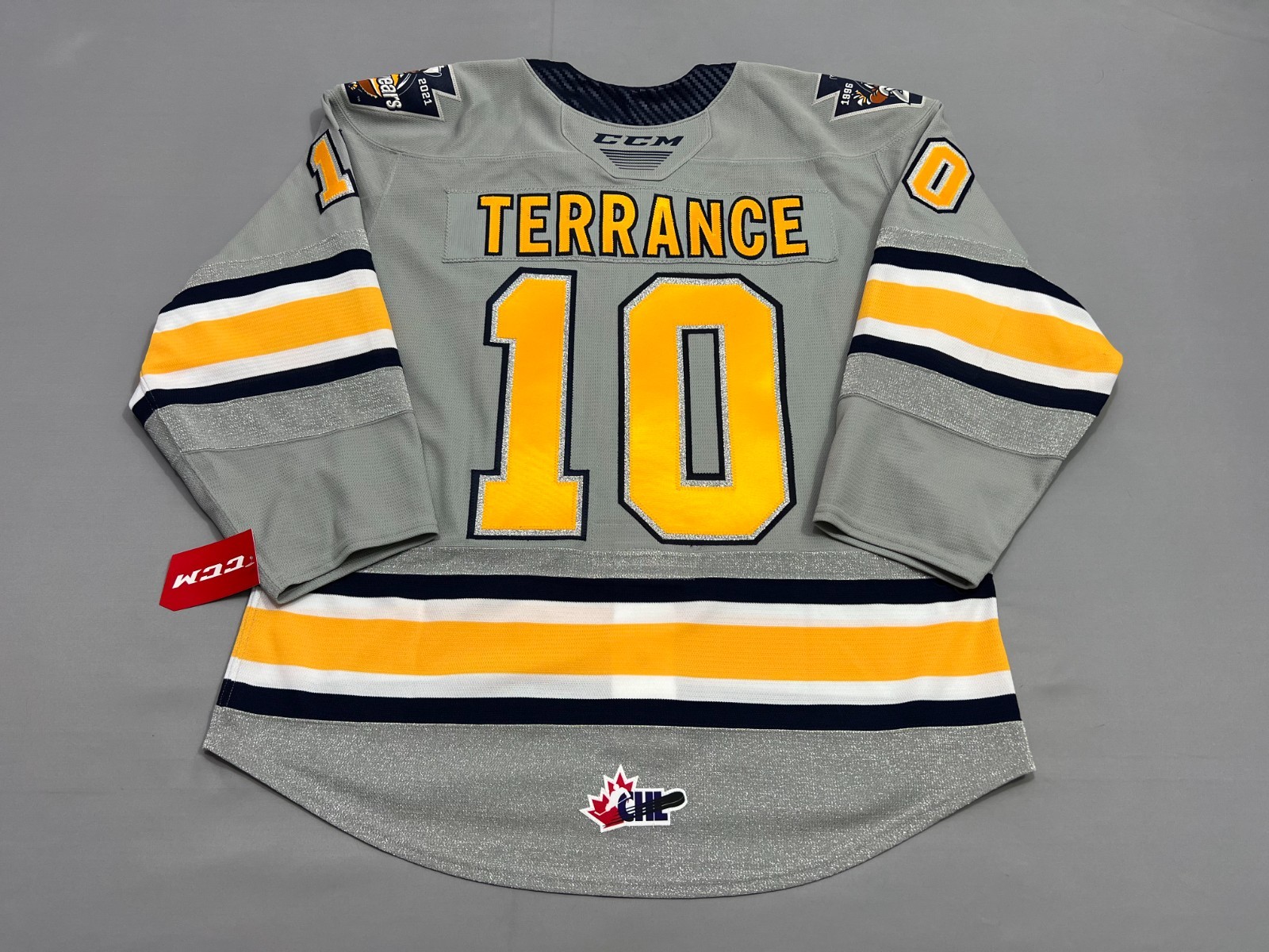 Erie Otters Carey Terrance 25th Anniversary CCM MiC Authentic Jersey NWT - 54