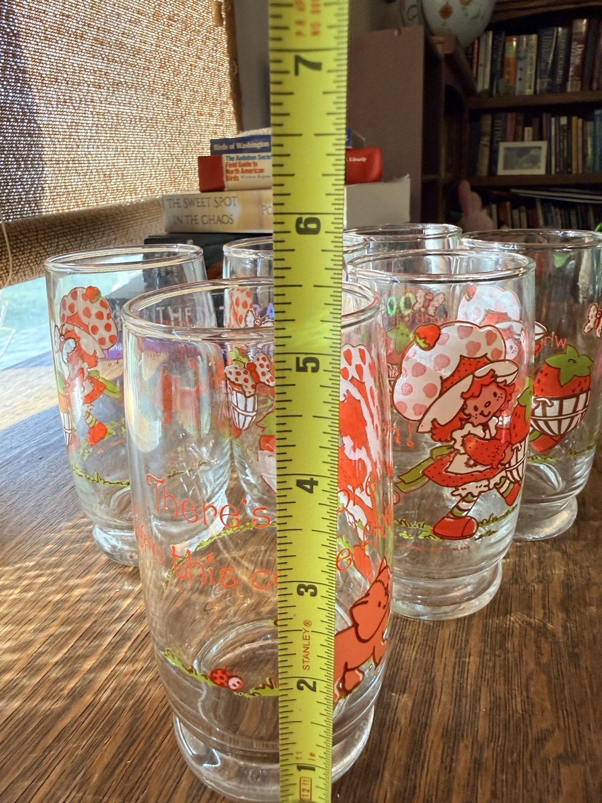 Set of 6 Vintage STRAWBERRY SHORTCAKE American Greetings 16oz Tumblers Glasses