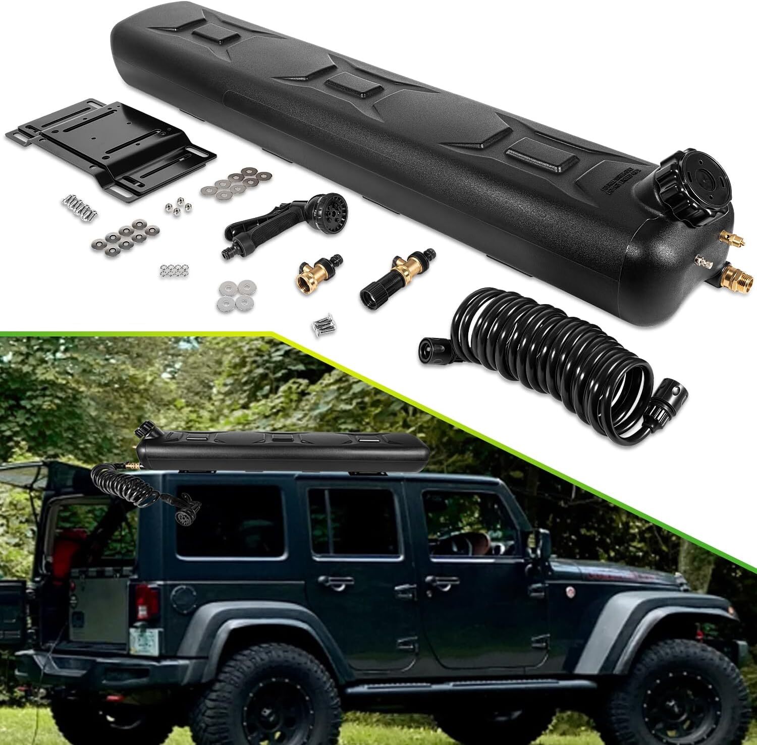 8-Gallon Pressurized Water Tank for Camping Showers,Overlanding,Outdoor Activity