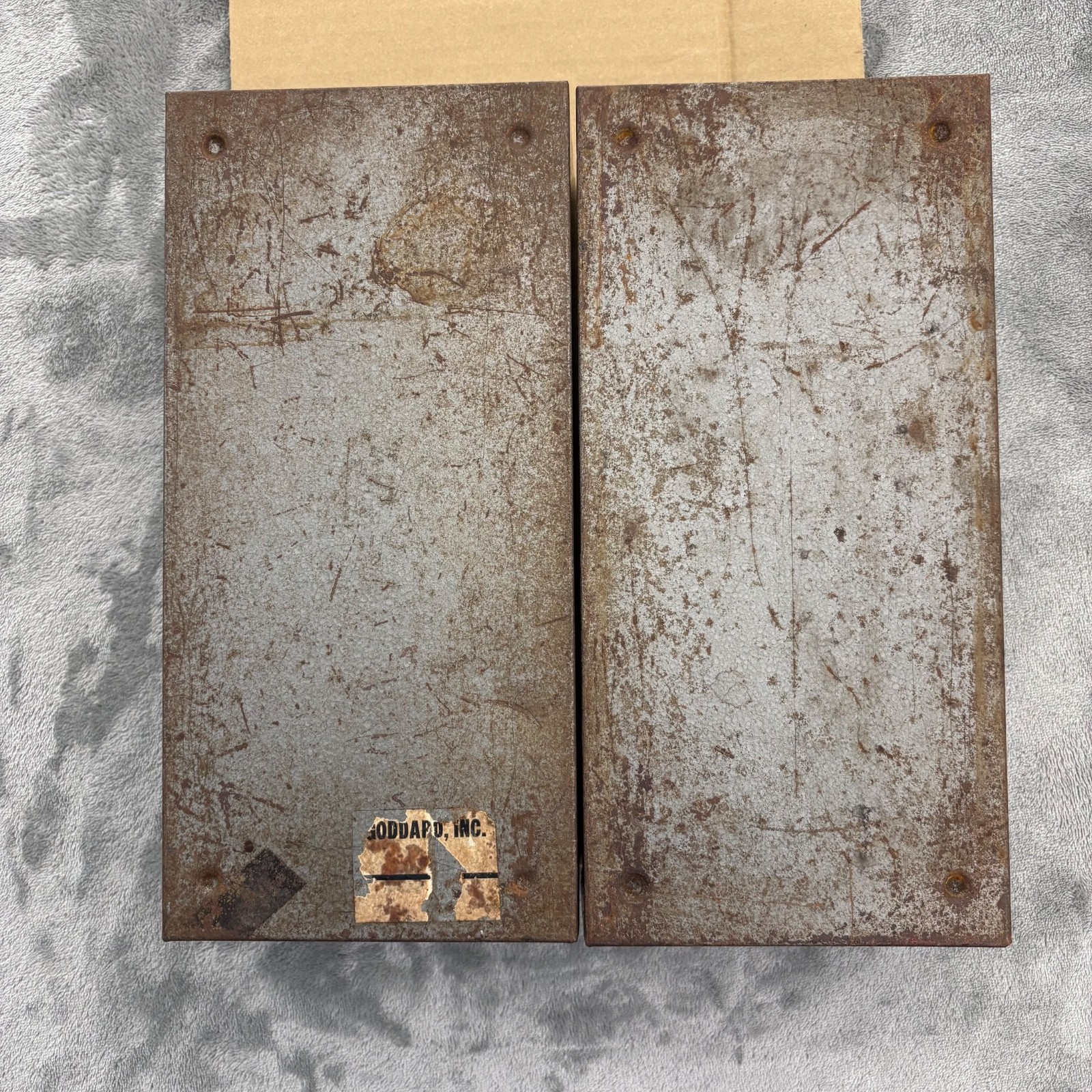 Vintage Sylvania Radio Tubes Industrial Metal Storage File Drawers 12x6 Lot of 2