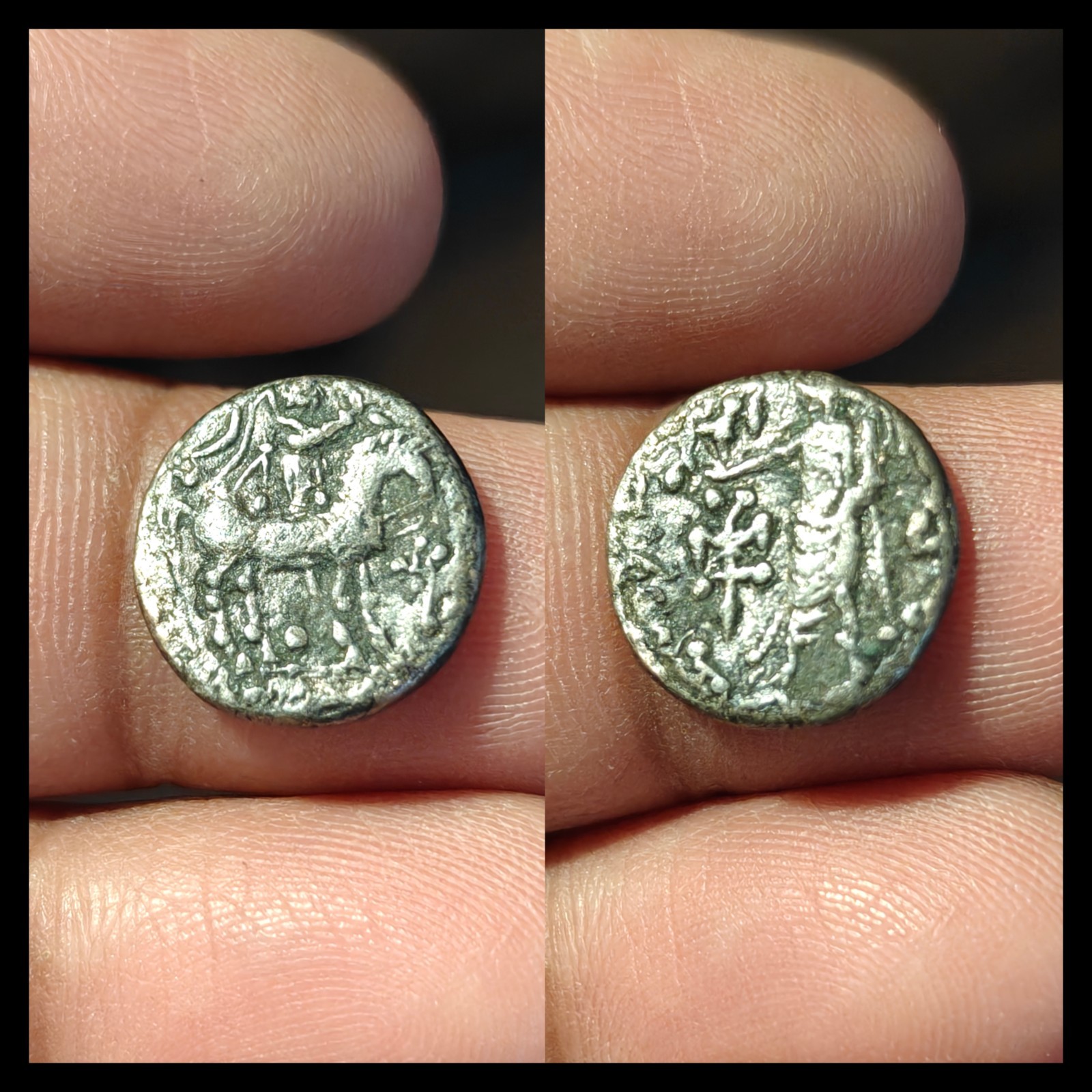 Ancient Kings of the Scythians, Azes II, 58-12 Indo-greek kingdom drachm Rare&