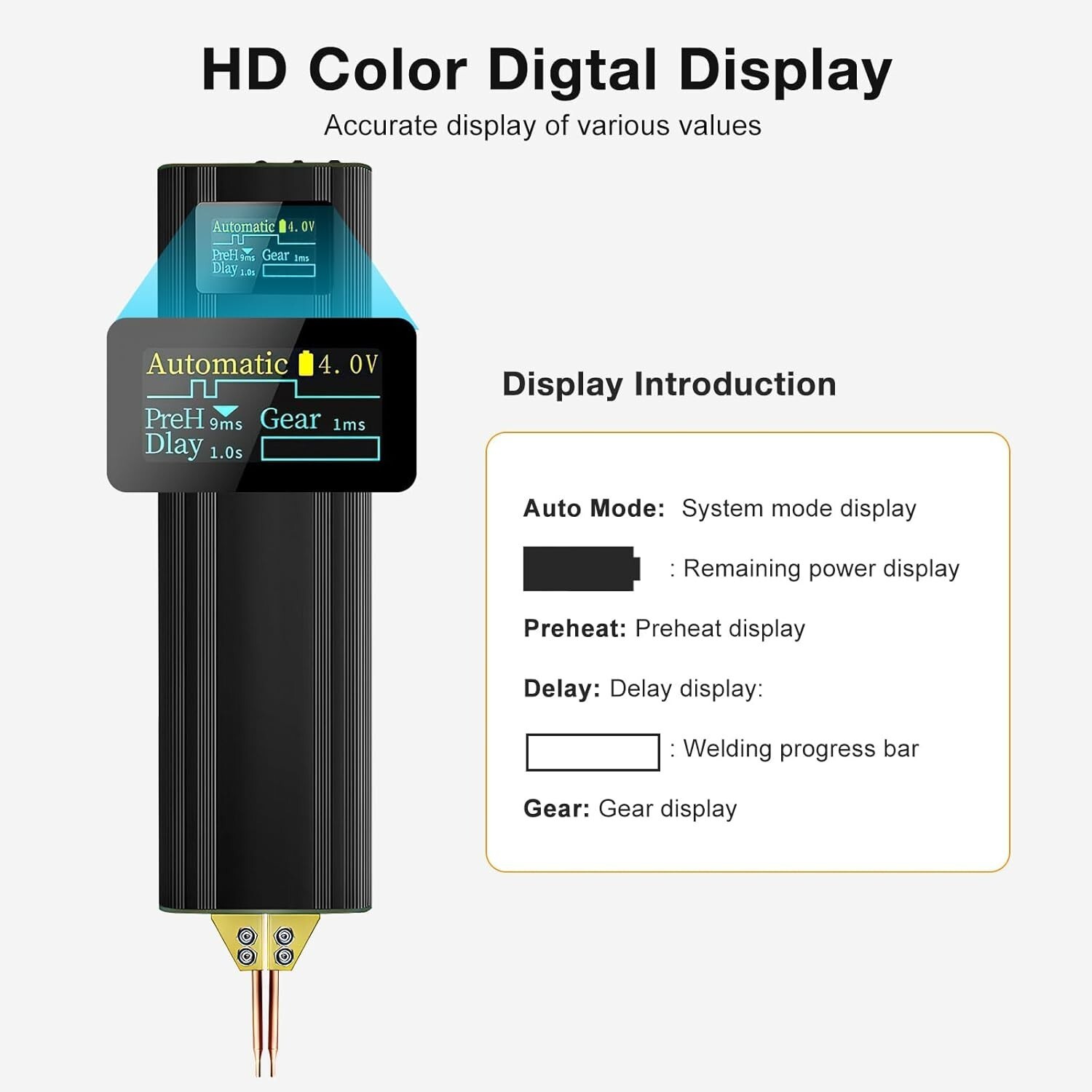 5000mAh Portable Spot Welder LCD Screen 80 Gear Adjustable DIY fr 18650 26650