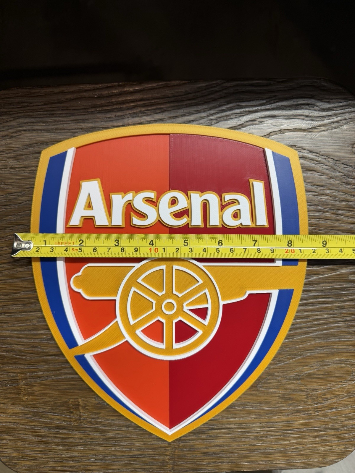 Arsenal FC Cannon Crest 3D Plaque Wall Sign Soccer Fan Cave Decor Premier Club