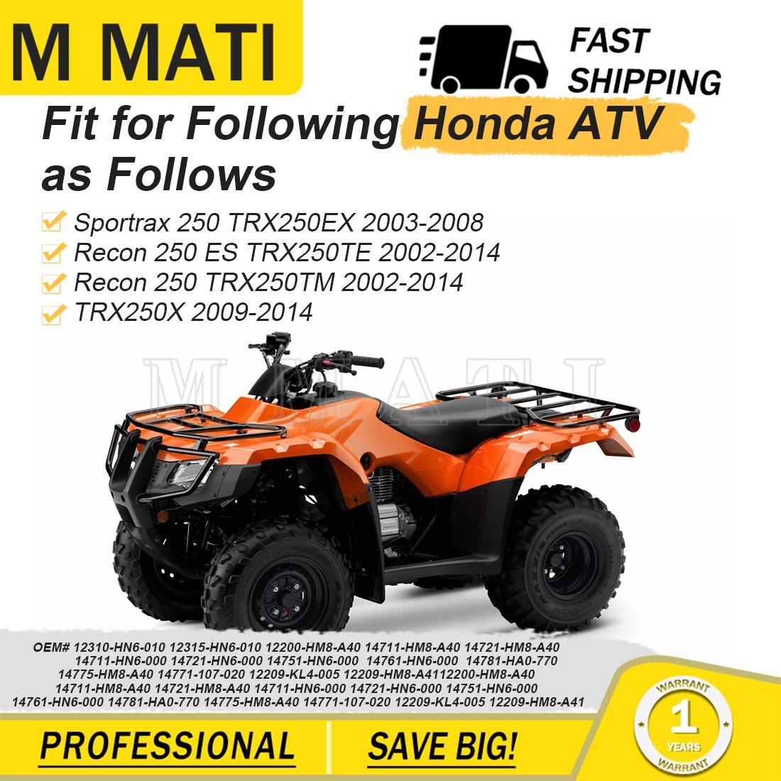 Cylinder Head Valve Cover Assembly Gasket For Honda TRX250EX Recon TRX250 TE/TM