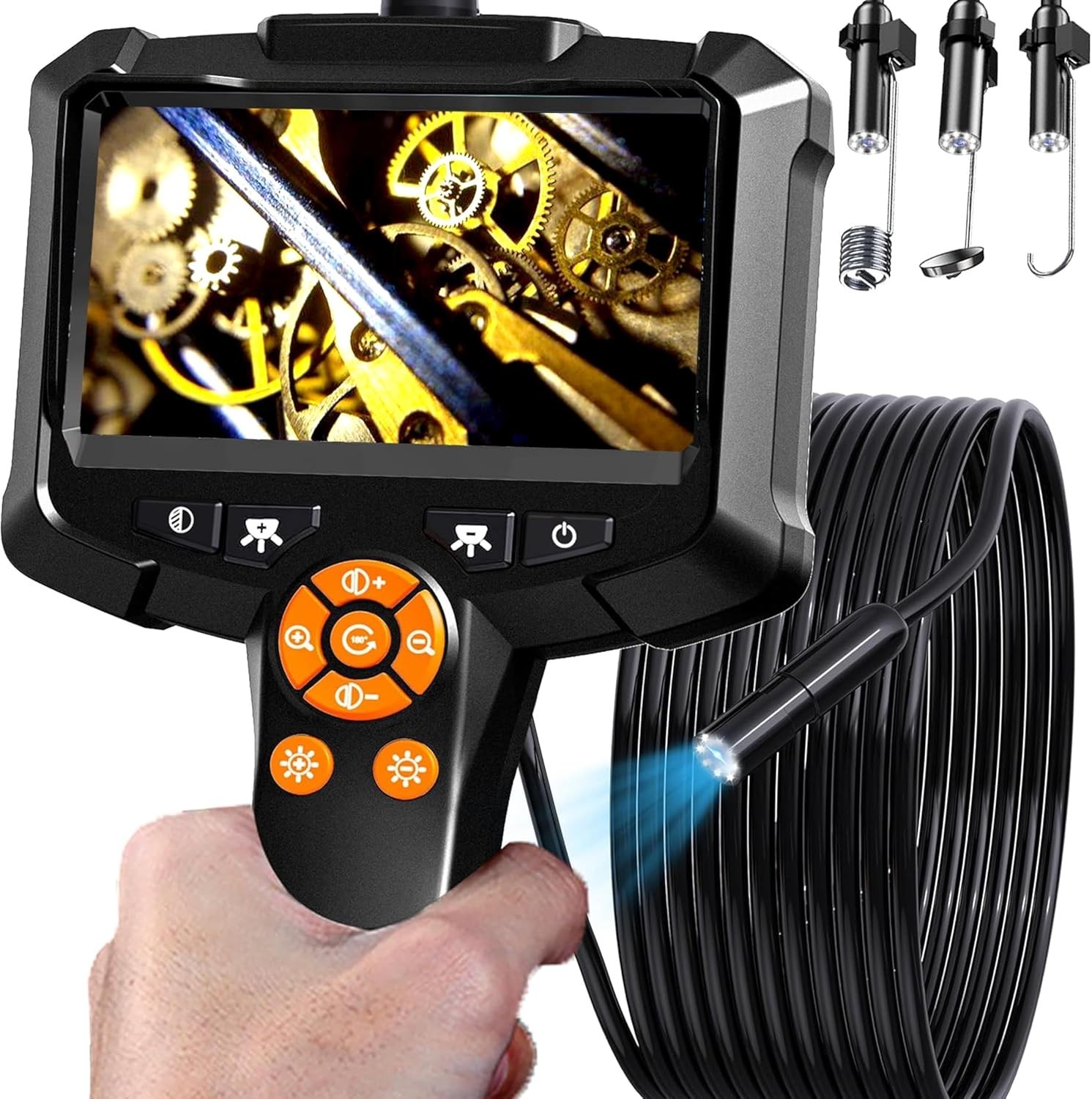 Endoscope Camera 1080P HD Snake Borescope with Light Articulating Waterproof