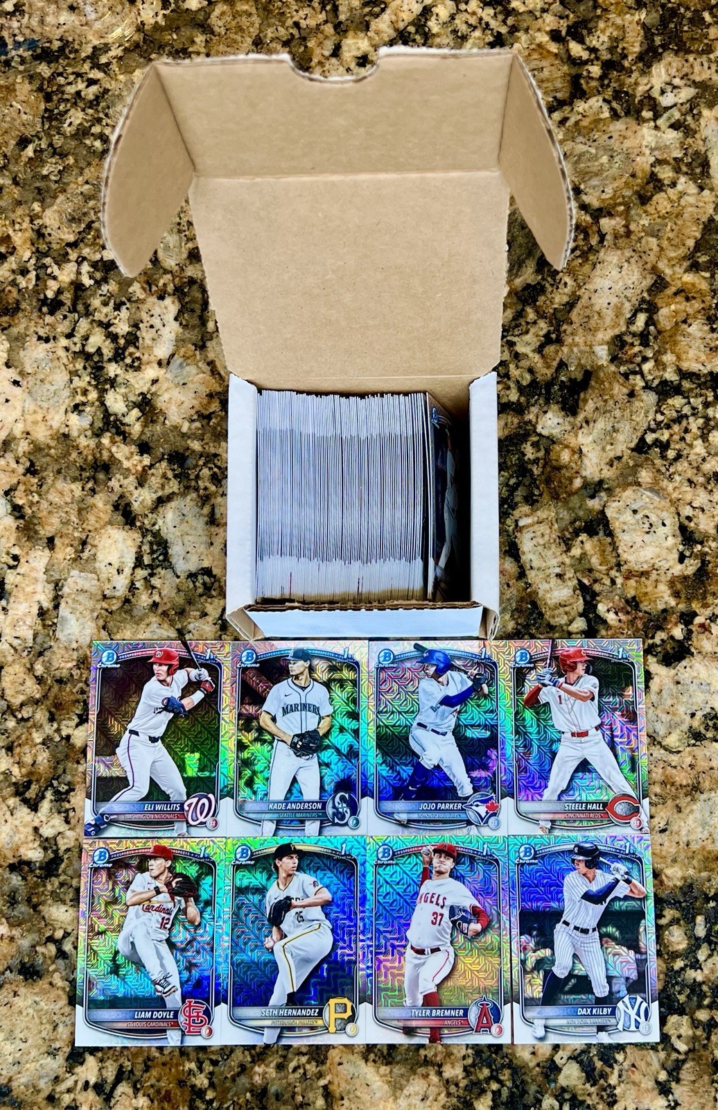 2025 Bowman Draft Mega Box COMPLETE SET 100 Mojo Refractor Cards