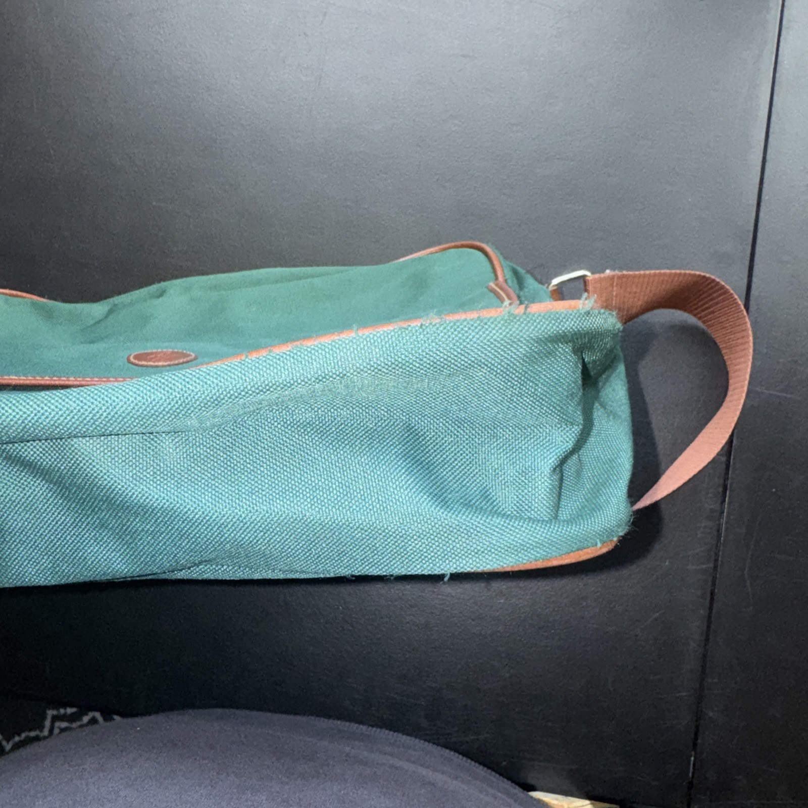 Polo Ralph Lauren Vintage Hunter Forest Green Canvas Computer Bag Messenger Bag