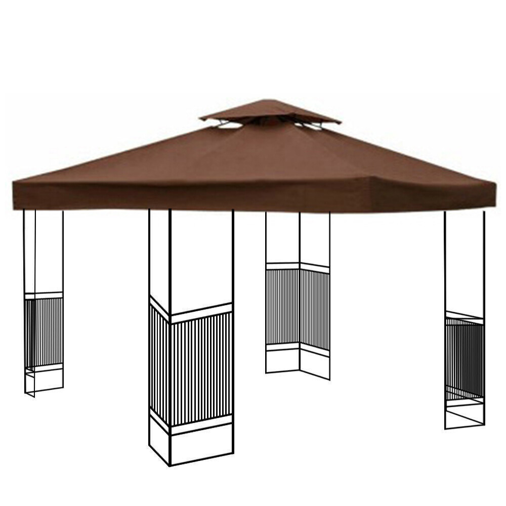 10'x10' Gazebo Canopy Top Replacement 1 2 Tier Garden Yard Patio Sunshade Cover