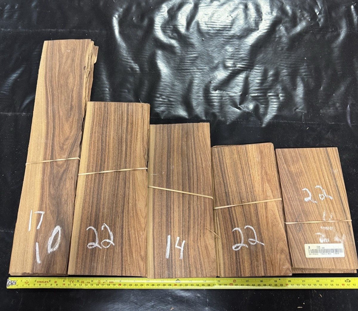 Santos Rosewood Variety Pack Marquetry Crafts Raw Wood Veneer 95 sheets!