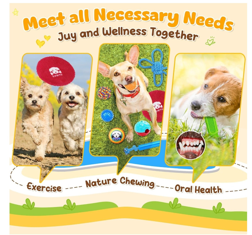 25 Pack Various Puppy Dog Toys for Teething, Entertainment & Interaction, Puppy