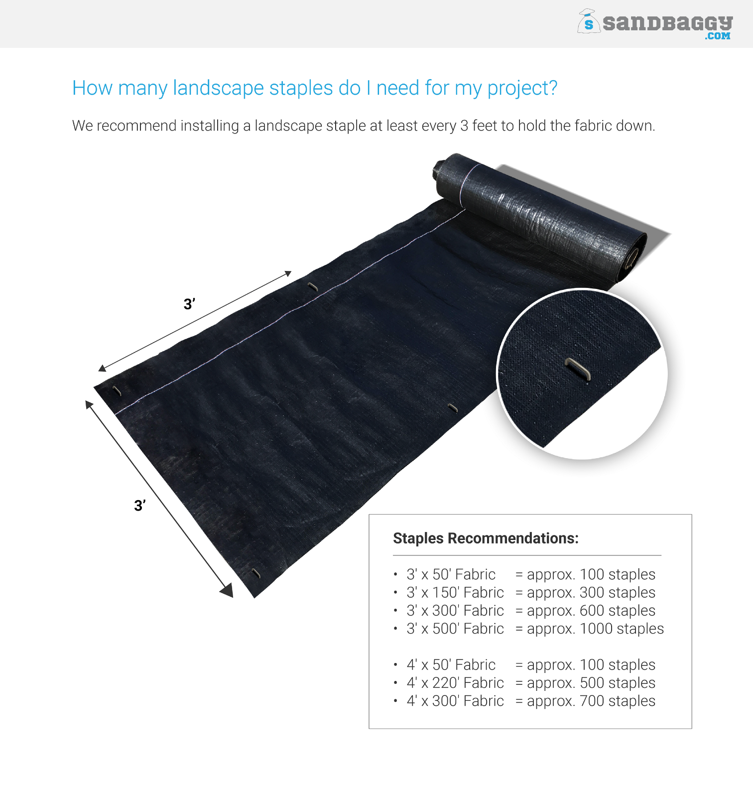 EXTRA WIDE Landscape Staples 8 Inch x 2 Inch ~ SOD Pins Fabric 8 Gauge