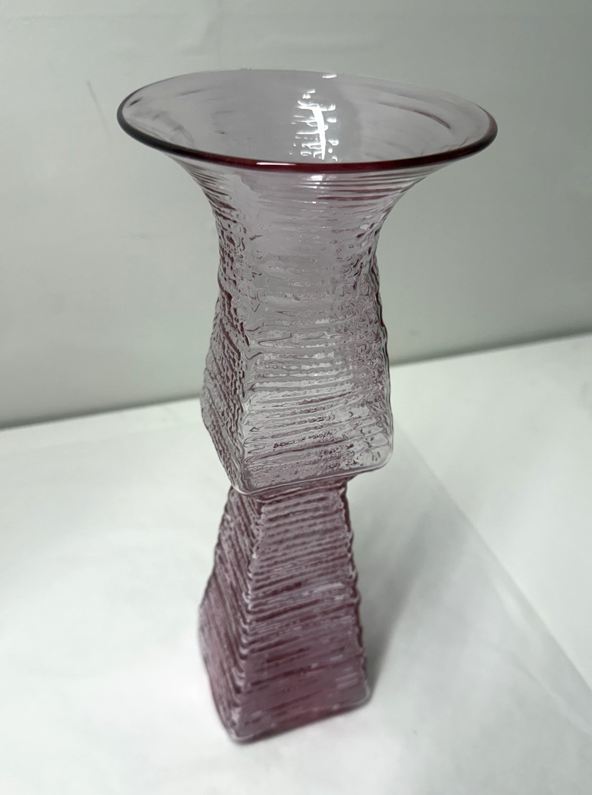 Blenko Mid Century Modern Rose Pink Textured Vase. Husted #6223 🐝